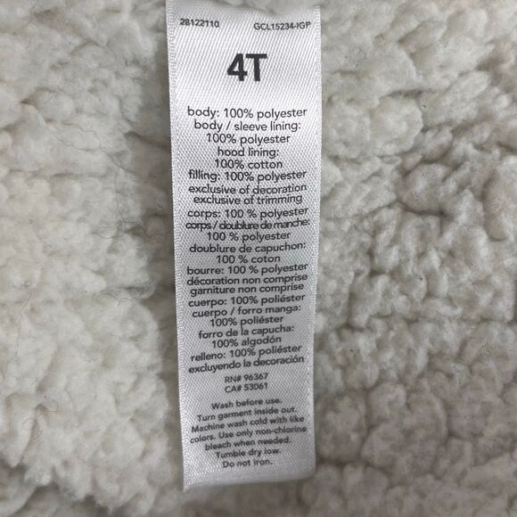 Osh Kosh Blue Peacoat With Hood   Boys Size 4T - Picture 4 of 4